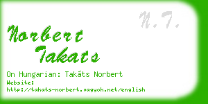 norbert takats business card