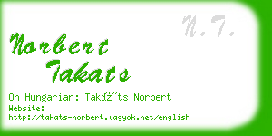 norbert takats business card